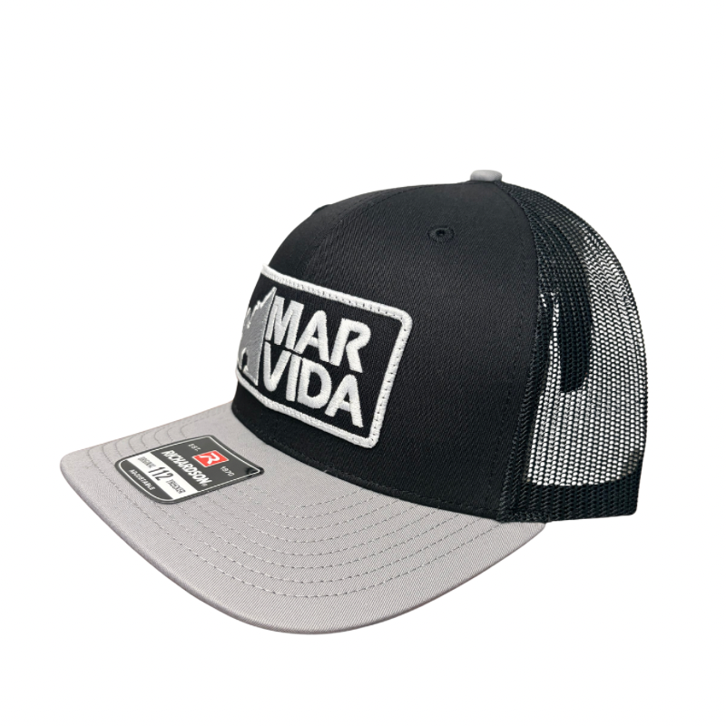 Black & Silver MarVida Trucker Hat