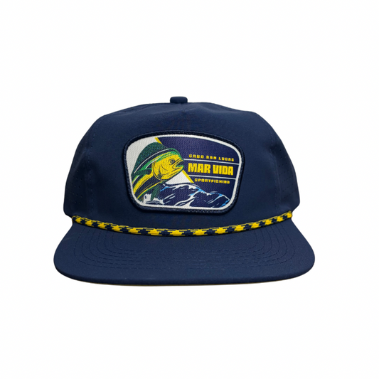 Navy & Yellow Mahi Rope MarVida Sun Hat
