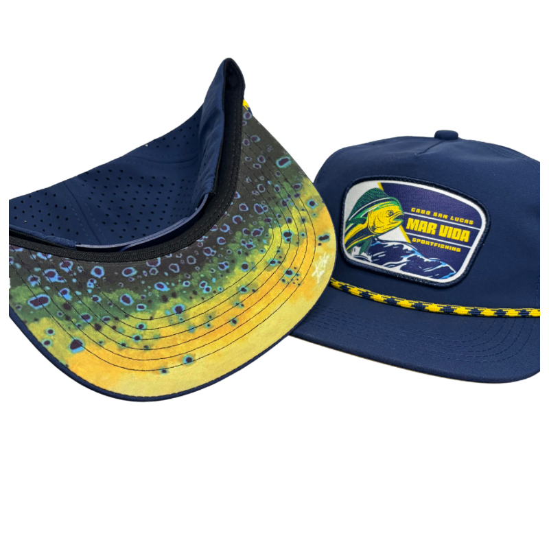 Navy & Yellow Mahi Rope MarVida Sun Hat